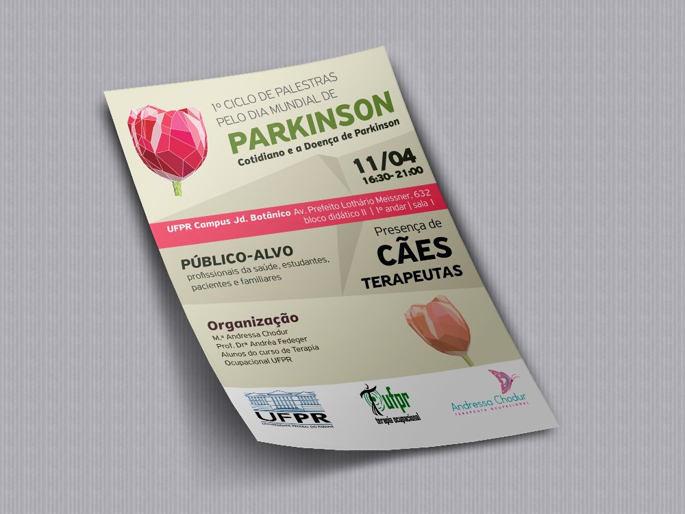Flyer palestras Dia Mundial de Parkinson